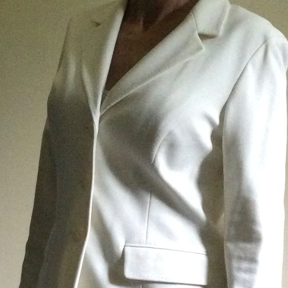 Off white, elegant, lady's blazer by Chicos